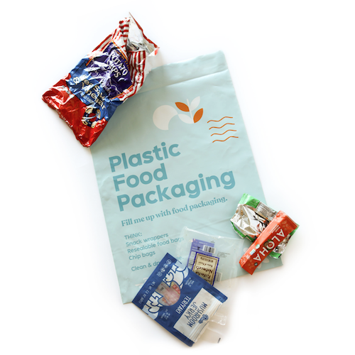 Plastic food packaging bag with food packaging examples